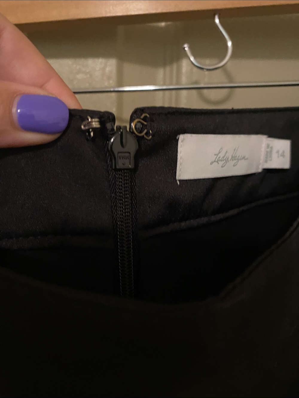 Lady Hagen Black Skort with Purple Trim - Picture 3 of 7